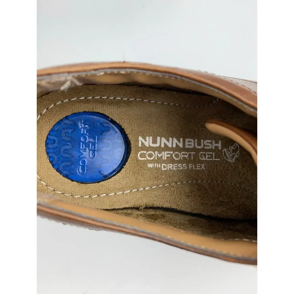 Nunn Bush Westfield Oxford Dress Shoes Brown Leather Cap Toe Comfort Gel Mens 12